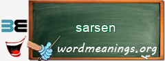 WordMeaning blackboard for sarsen